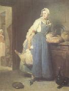 Jean Baptiste Simeon Chardin La Pourvoyeuse(The Return from Market) (mk05) Spain oil painting reproduction